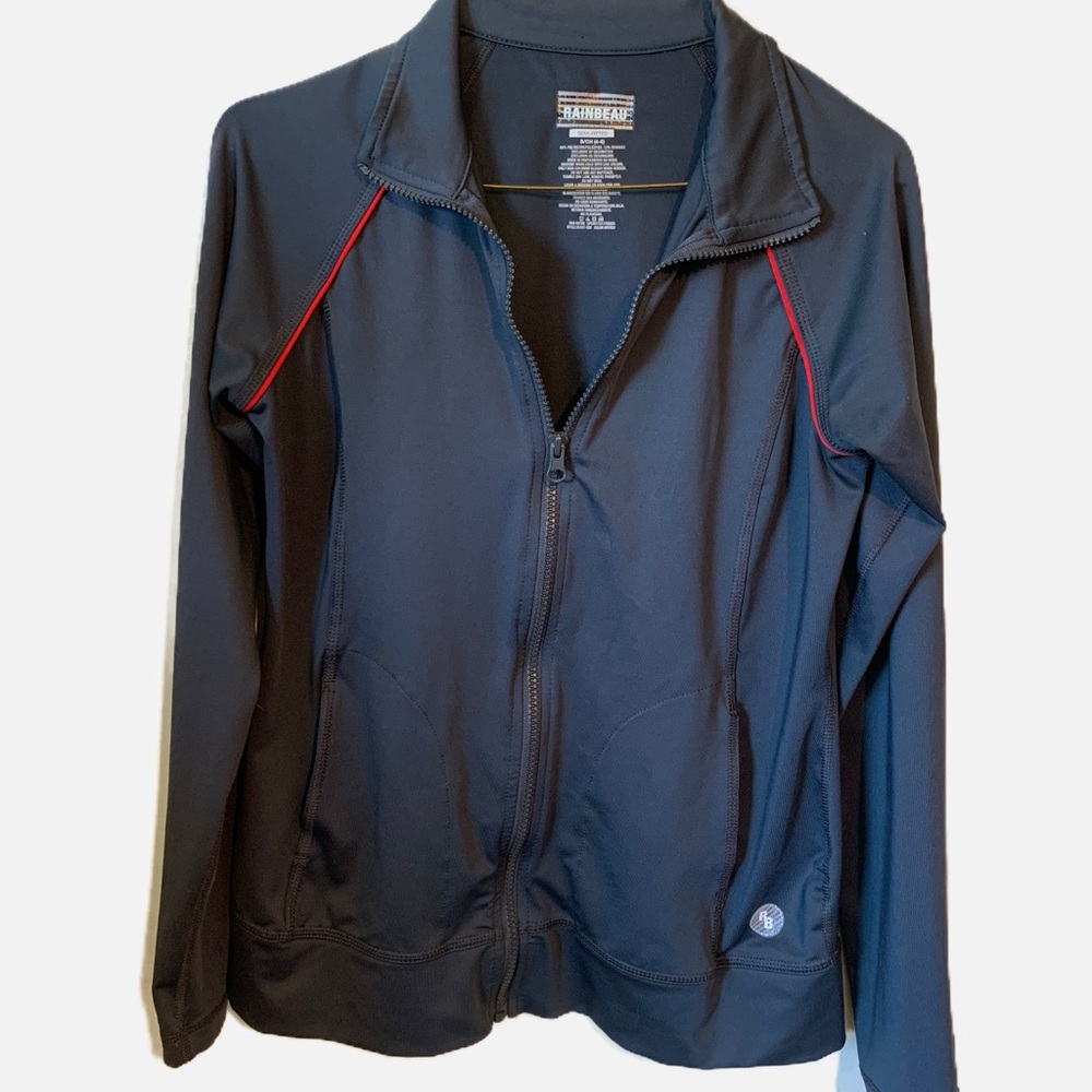 Red and Gray Lightweight Shirt Jacket with Sporty Accents.  Size Men’s small.
